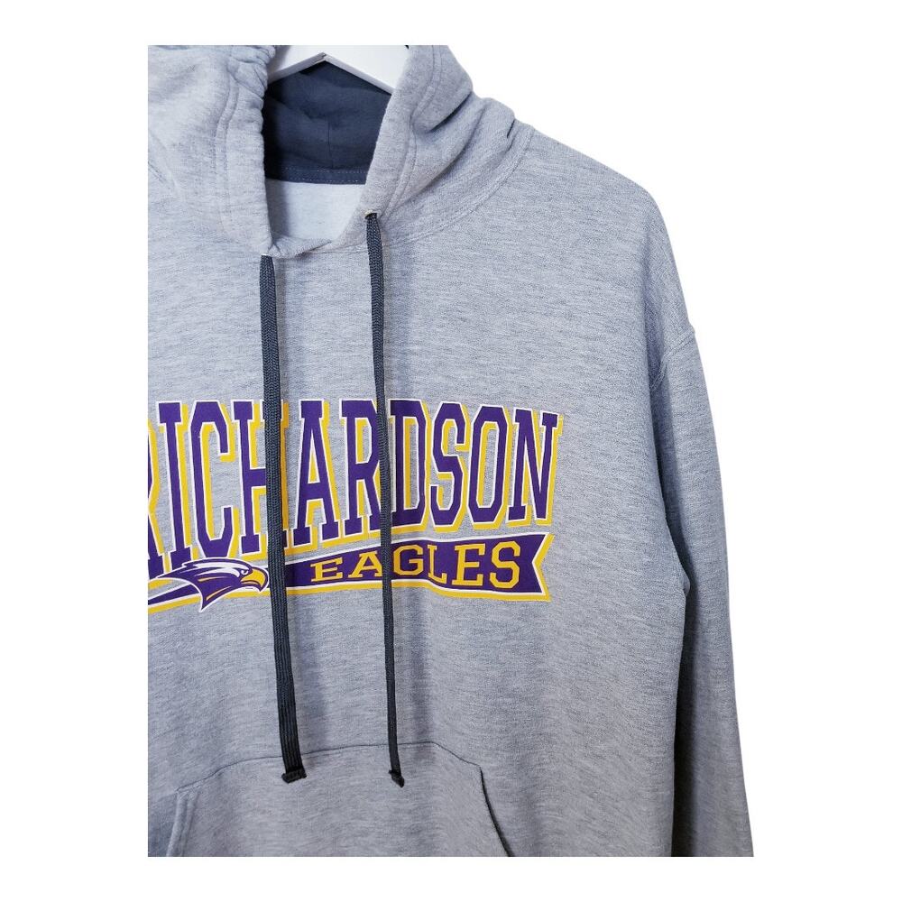 RICHARDSON EAGLES Richardson High School Texas Gray Pullover Kanga Hoodie Large - Picture 3 of 6